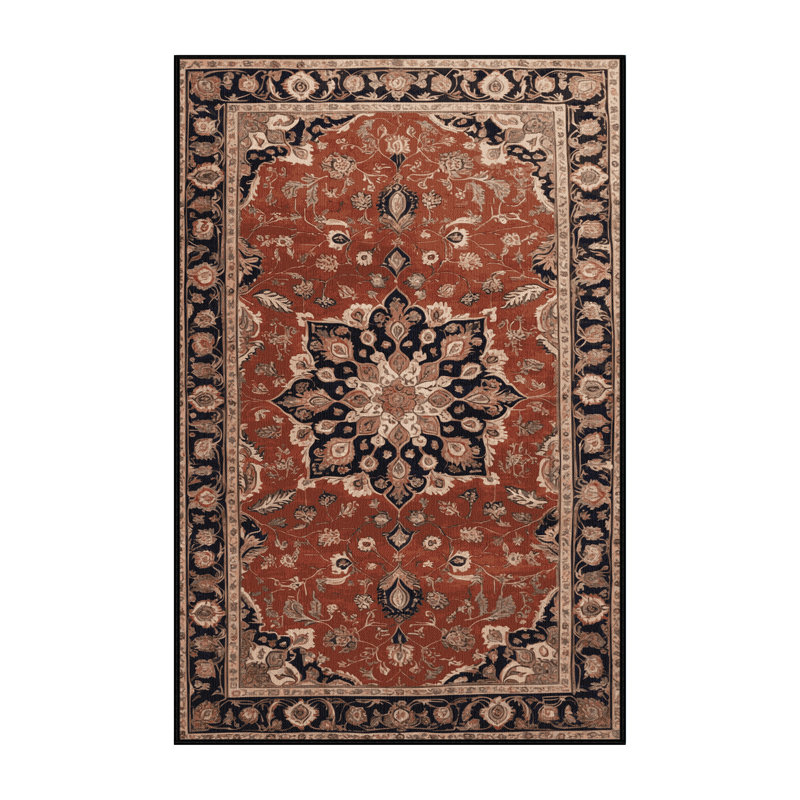 Tapis brun lavable à la machine, Rectangle 2 pi x 3 pi