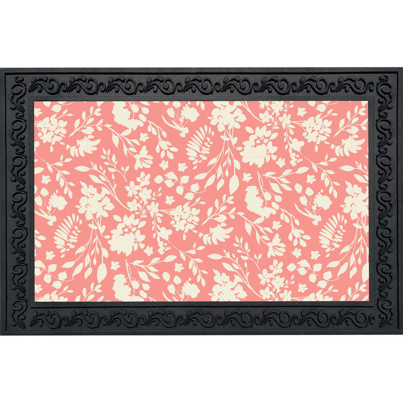 Delicate Pink Floral Doormat
