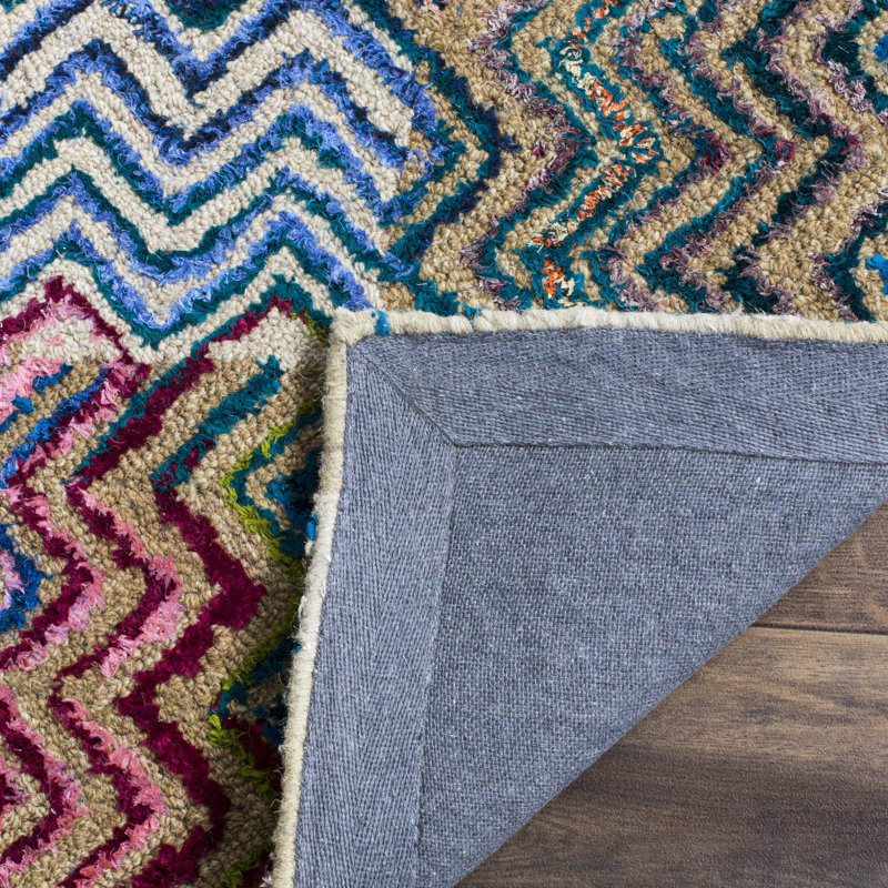 Anaheim Hand Tufted Wool/Cotton Geometric Rug in Beige/Brown, Rectangle 9' x 12'
