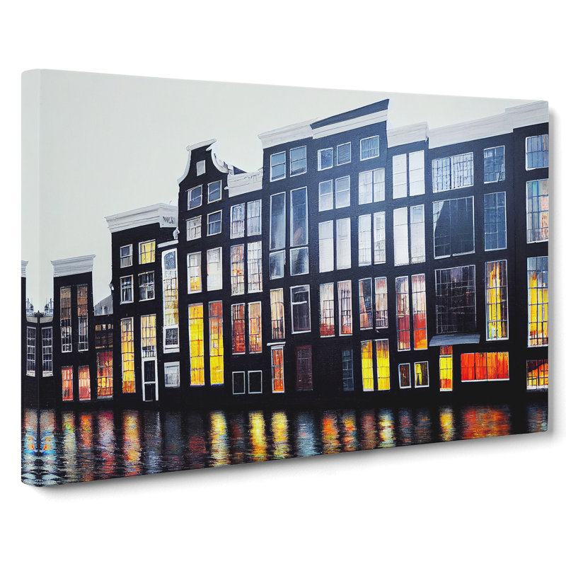 Amsterdam Architecture - Wrapped Canvas, 35cm H x 50cm W x 3cm D