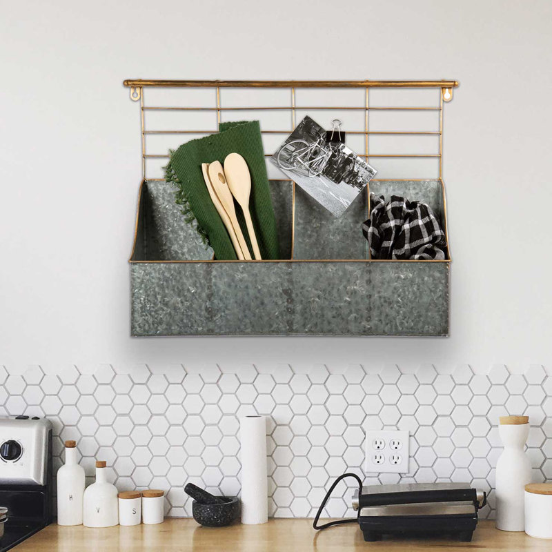 Rangement mural avec panier mural Ryalson