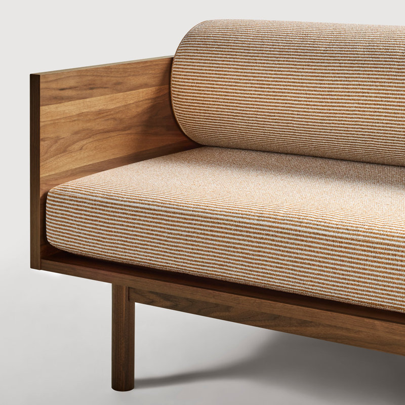 Souvenir Sofa, Walnut, Irving Copper Stripe
