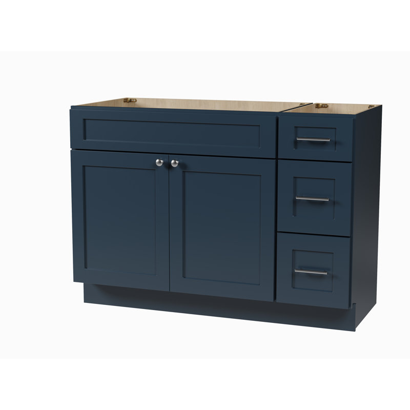 Base de meuble-lavabo simple 48 po Disar, Bleu