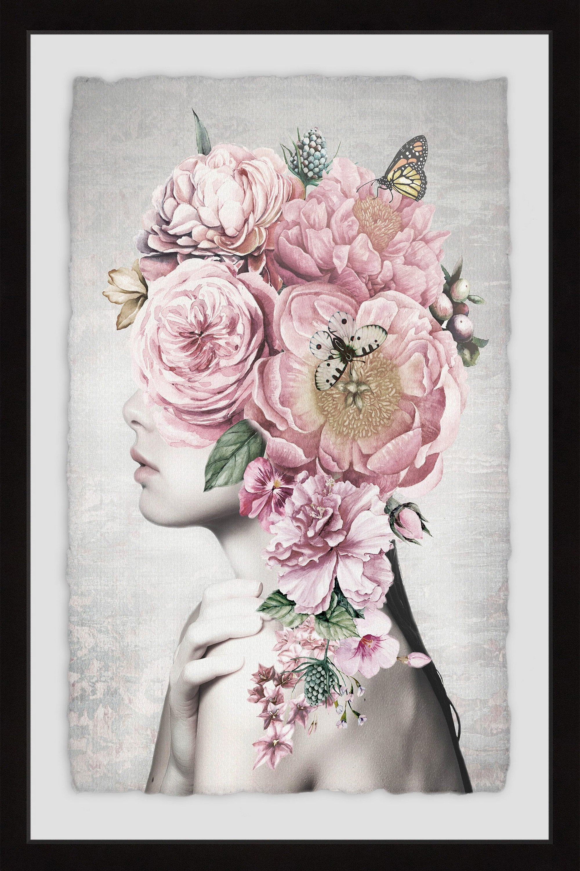 Wrought Studio Floral Hair Framed On Paper by Julia Posokhova Print ...