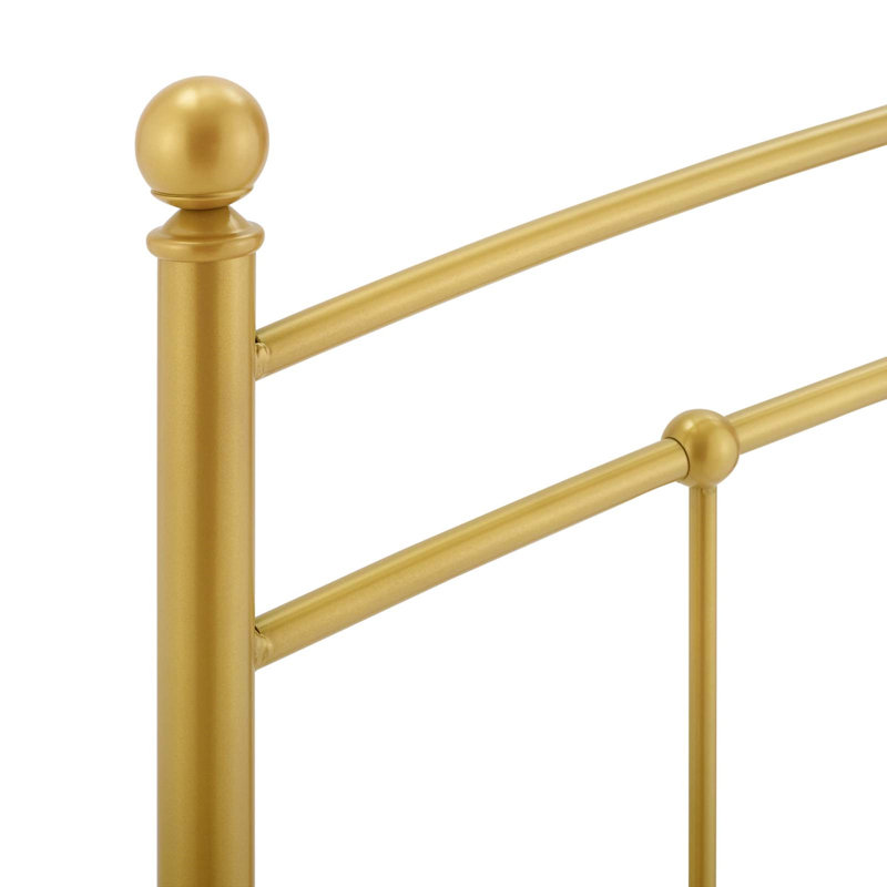 Abigail Metal Headboard, Gold, Full
