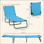 Chaises longues pliantes pour piscine, chaises de bronzage d'extérieur avec dossier inclinable à 5 niveaux, structure en acier pour la plage, la cour et le patio-2130012982-2130012968