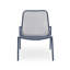 Ensemble de conversation d'extérieur 3 pièces avec cadre en fer 2 chaises en filet et 1 table d'appoint bleu marine pour patio-1967079367