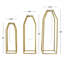 Ensemble de 3 vases de table en acier inoxydable doré