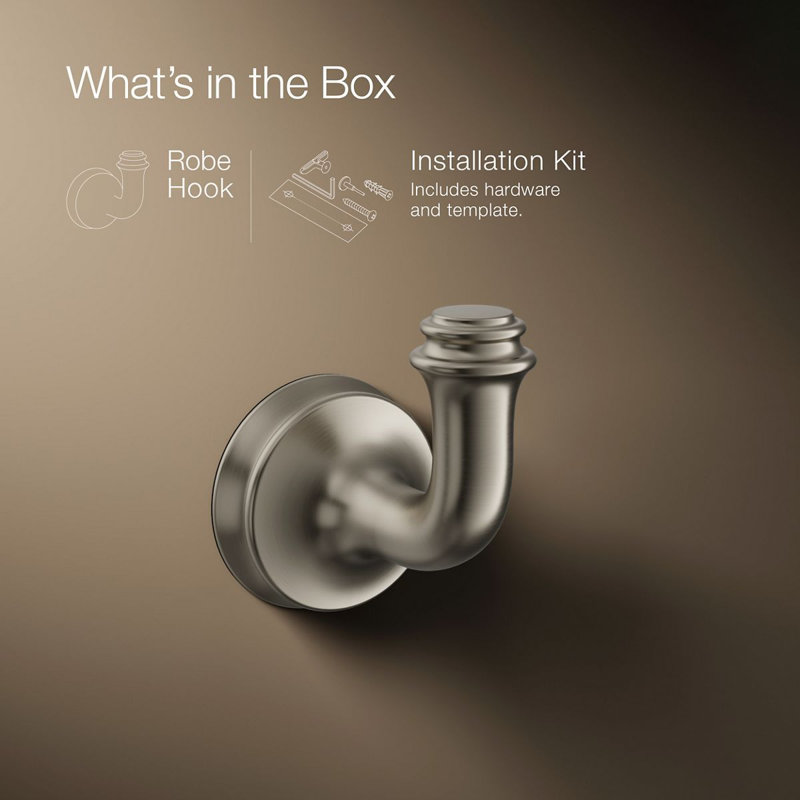 Bellera Robe Hook, Brushed Nickel