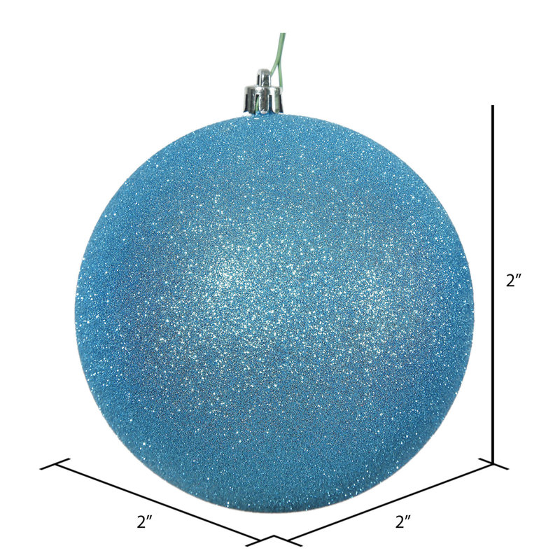 Ornement boule des Fêtes, Turquoise, H 2,4 po x l 2,4 po x P 2,4 po