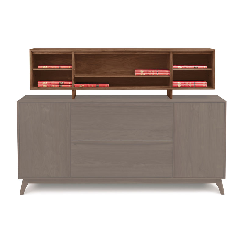Catalina 60'' W Solid Wood Dining Hutch, Saddle Cherry