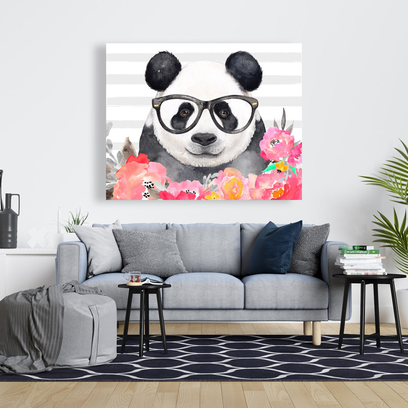 Panda avec lunettes - Toile pour enfants