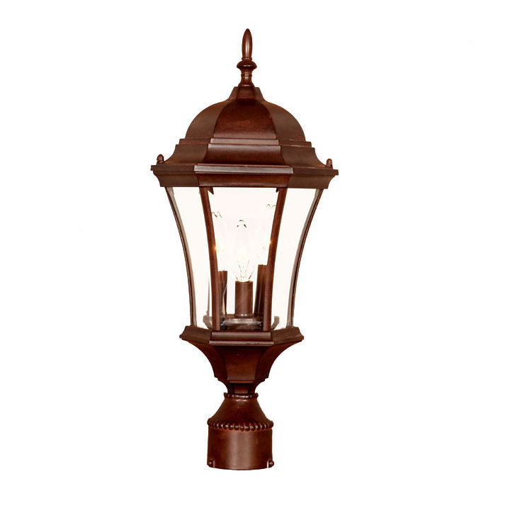 Francesca Lane Beveled Lantern Head, Burled Walnut