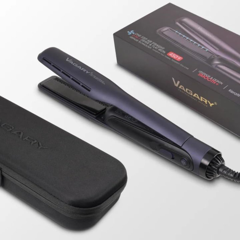One-Step Air Hair Straightener - 3 Temperature Settings, Dual Voltage 110V-240V Auto-Shutdown