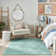 Foundry Select Versatile Diamond Aqua/Teal Indoor/Outdoor Area Rug