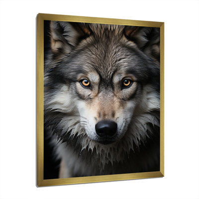 Grey And White Wolf Portrait I " Gray And White Wolf Portrait I "