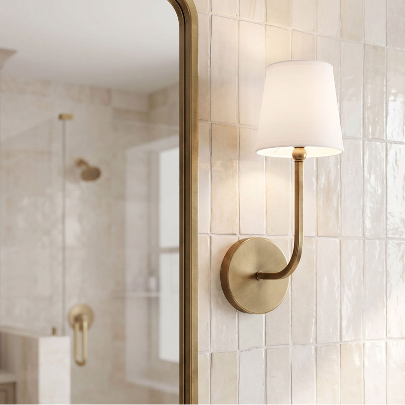 Dawson Armed Sconce, Aged Brass