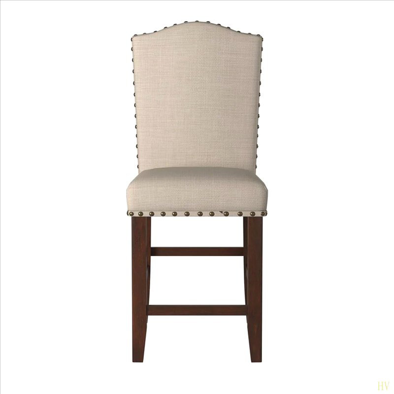 Ensemble de chaises rembourrées classiques à hauteur de comptoir 2 pièces