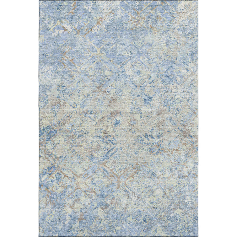 Premium Machine Washable Prisco Sky Rug