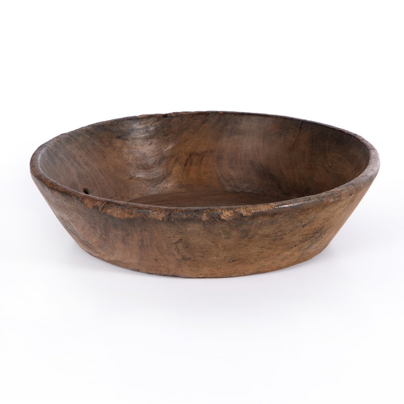 Found Solid Wood Decorative Bowl