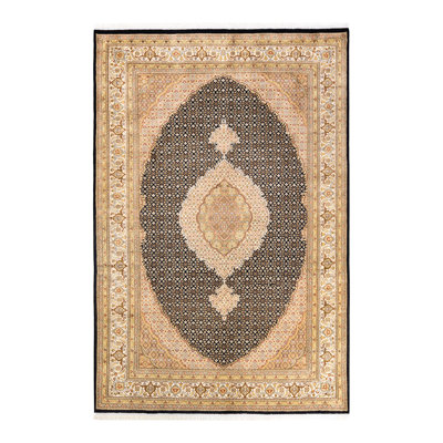 Hayner One-of-a-Kind 6' 1" X 9' 2" 2010s Wool Area Rug in Black