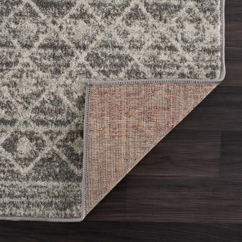 Tapis beige de style marocain Jametra, Rectangle 7 pi 10 po x 10 pi