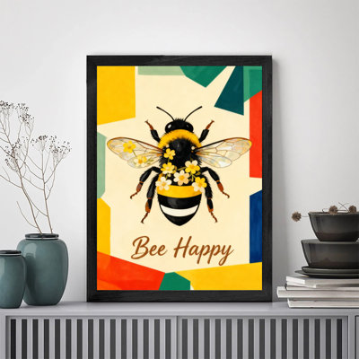 "Black Bee", art mural rétro, impression encadrée de style rétro