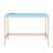 Rectangular Writing Desk with USB Port, Baby Blue and Gold-1073834756