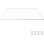 42 po x 72 po Rectangle transparent plateau de table en verre à faible teneur en fer 1/2 po d'épaisseur à bord biseauté trempé