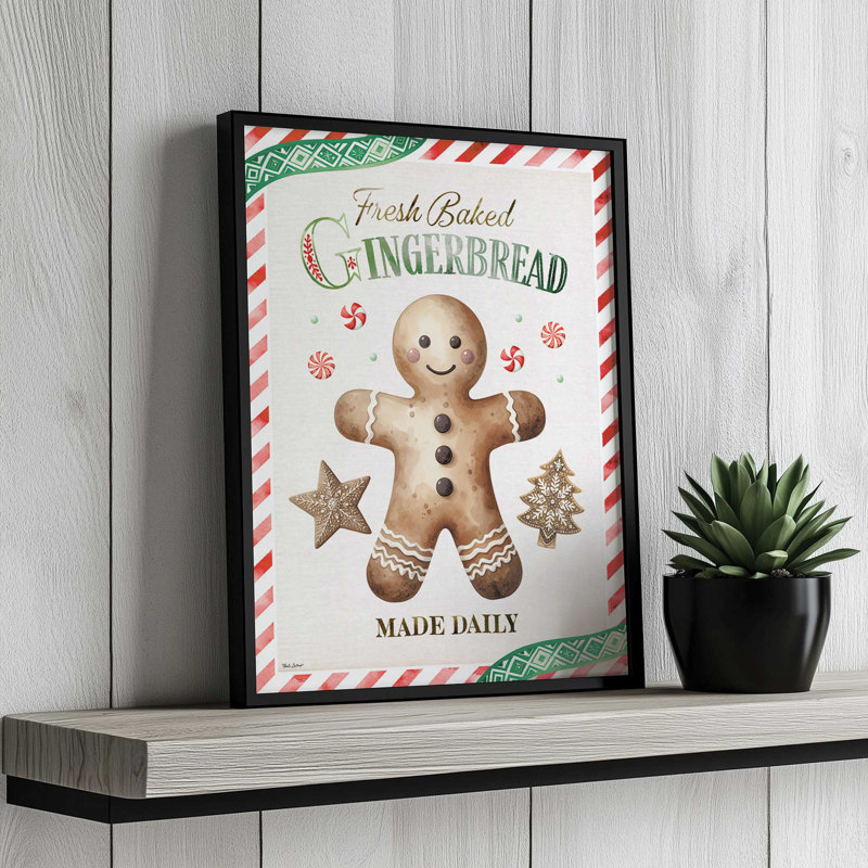 «Fresh Baked Gingerbread» par Nicole DeCamp, reproduction d'art, L 36 x H 48, Impression encadrée, Gold