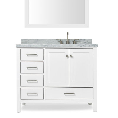 Ensemble de meuble-lavabo simple 43 po avec miroir Amariani