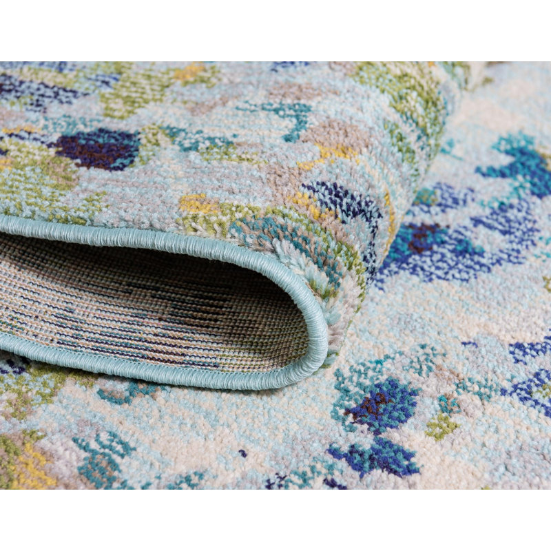 Hashimoto Abstract Light Blue Indoor Area Rug