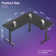 Monike 63" L Shaped Gaming Desk with Power Outlet, Height Adjustable Standing Desk