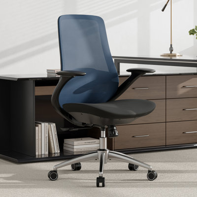 Chaise de bureau ergonomique en filet avec accoudoirs réglables pour l'avant, l'arrière, la gauche et la droite Height Hauteur réglable et soutien lombaire - Chaise de travail respirante