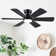 46" Ceiling Fan with Light Kit and Remote Control