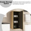 Armoire d'appoint flottante en chêne naturel
