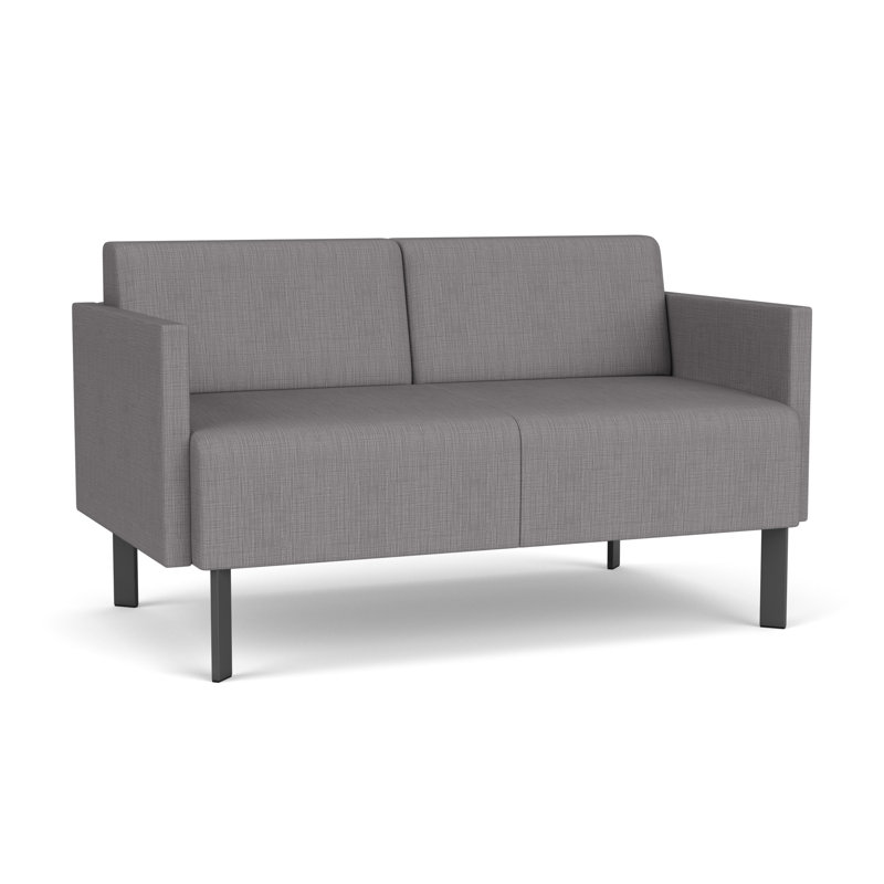 Causeuse de réception Luxe Lounge, Plot Line acier, Acier gris anthracite