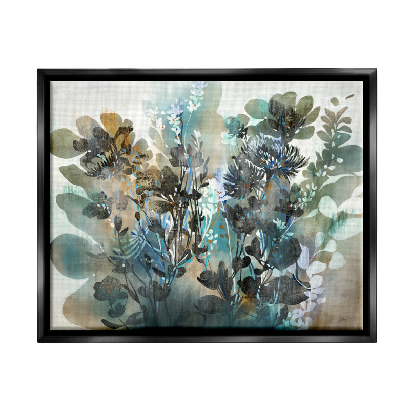 Toile flottante superposée, formes modernes, art mural flottant par K. Nari, H 17 po x l 21 po x P 1,7 po