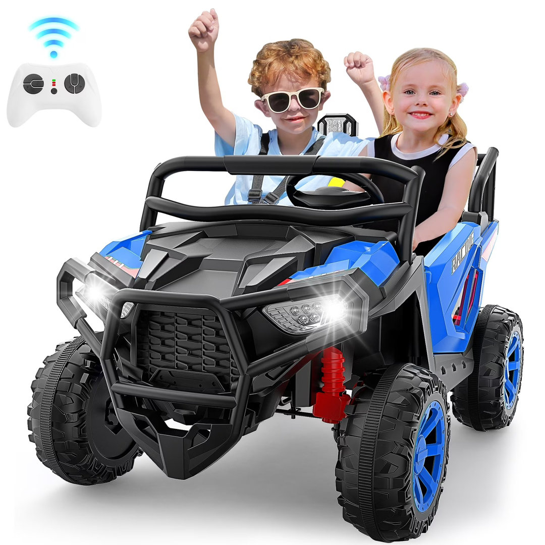 Delia 24V 2-Seater Ride on toys, Electric Car for Kids with Remote Control, 400W Powerful Ride on Cars, Ride on UTV w/ Bluetooth, MP3, Volume Control, Seat Belts, Spring Suspension Himimi