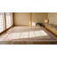 Faded Cream Color Geometric Pattern Antique Square Dhurrie Flatweave Rug
