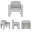 Chaises d'appoint rembourrées en tissu avec accoudoirs en U l 23,5 po-460969406