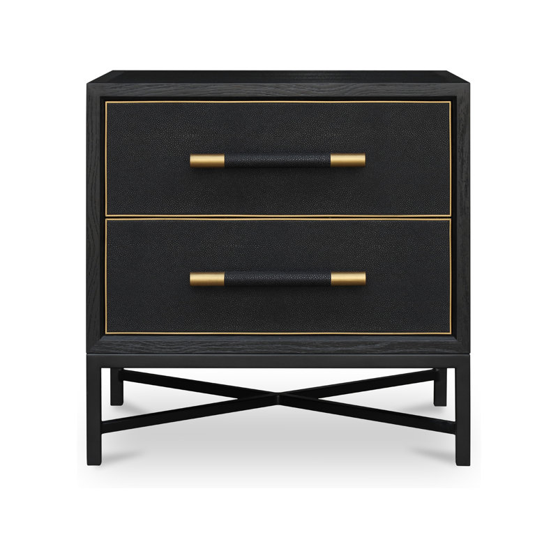 Table de chevet Mako noire, Black