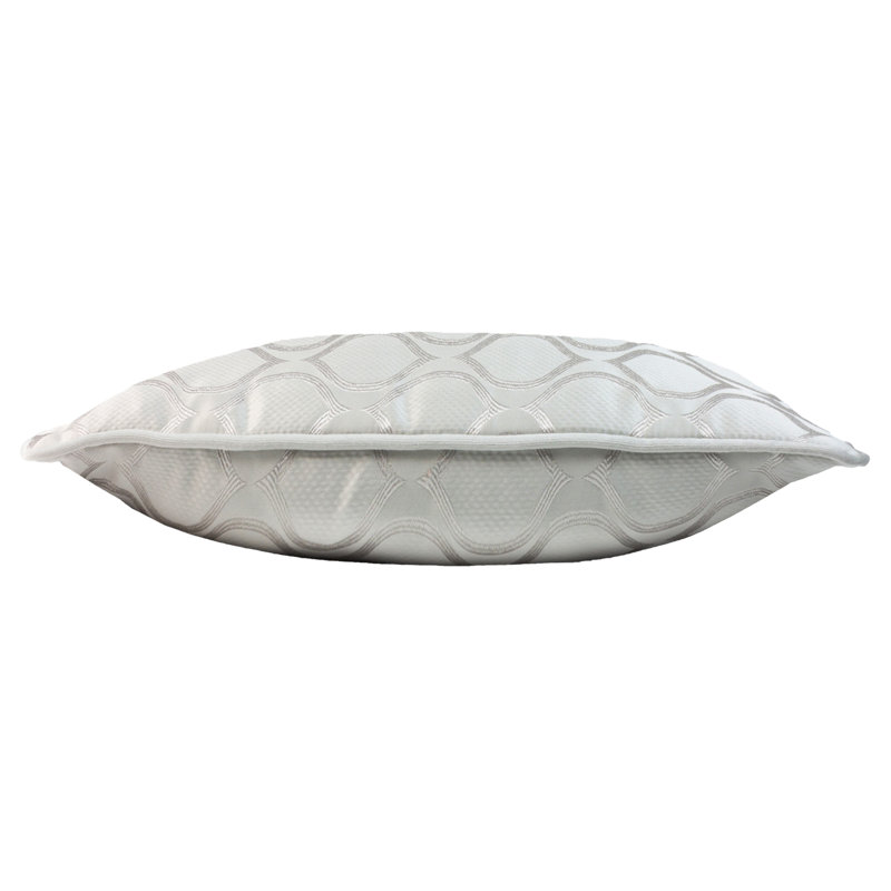 Coelia Geometric Rectangular Lumbar Cushion, Sterling, Polyester/Polyfill