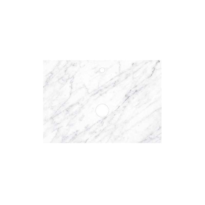 Plateau de meuble-lavabo simple 31 po Carrara, Simple