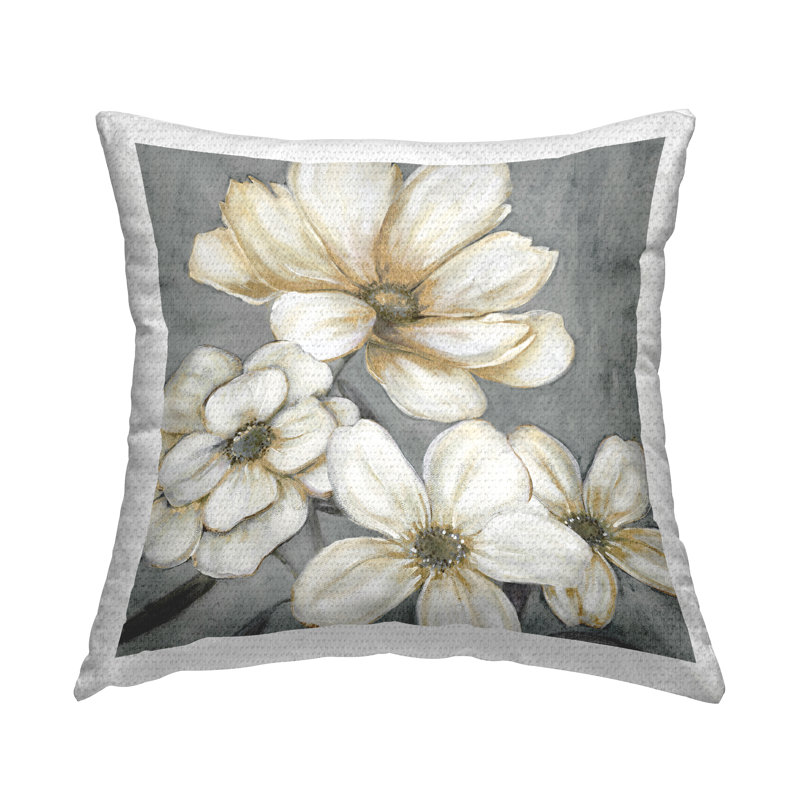Coussin d'extérieur White Garden Glow Buds