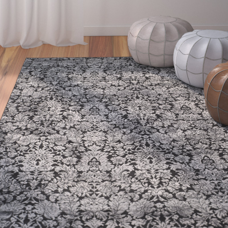 Tapis à motif floral Davut, Rectangle 9 pi x 12 pi