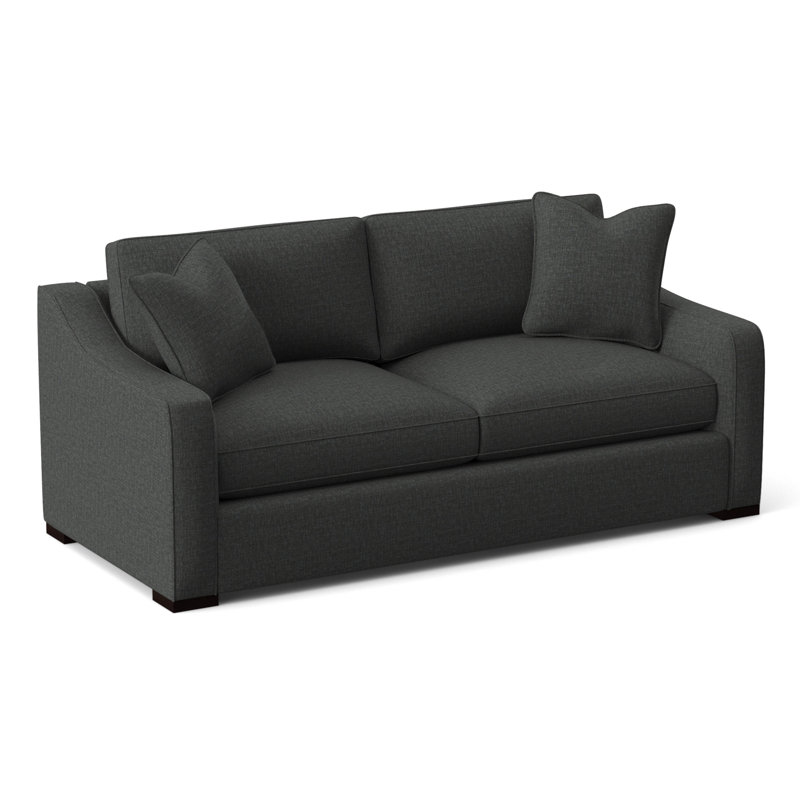 Armanti Sofa, Black Polyester 71551L84, City Dark