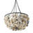 Metal and Draped Oyster Shell Chandelier
