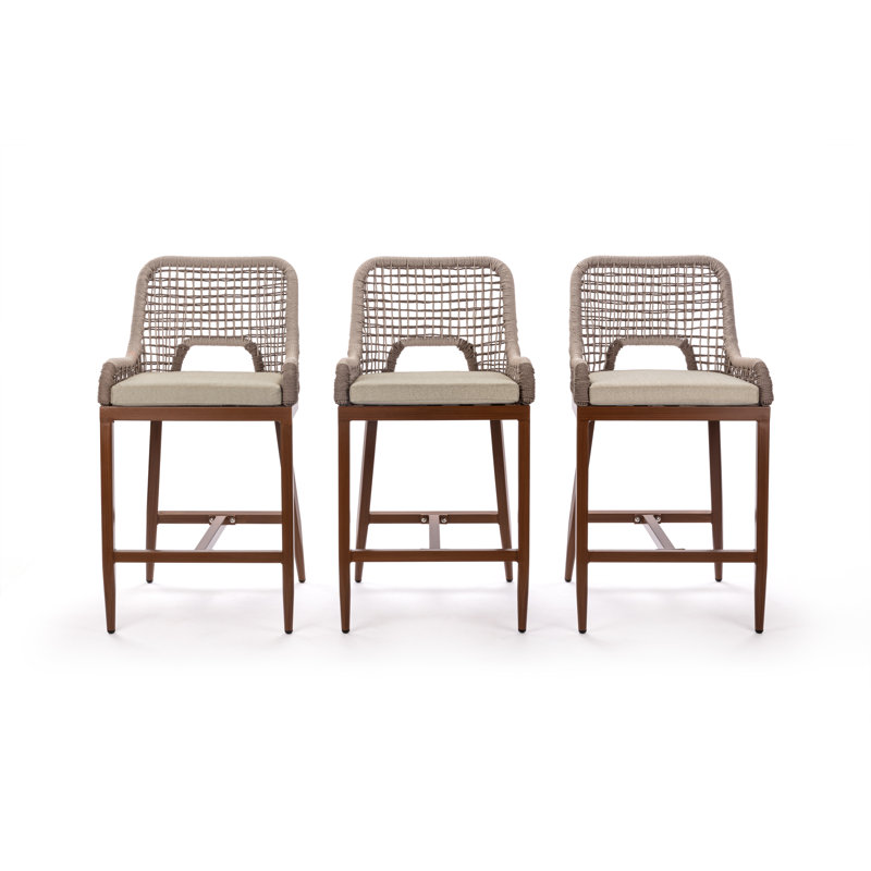 Upholstered Counter Stool with Metal Frame, Bar Stool (30" Seat Height)