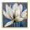 "White Lotus Blooms", art mural encadré sur toile flottante par Carol Robinson